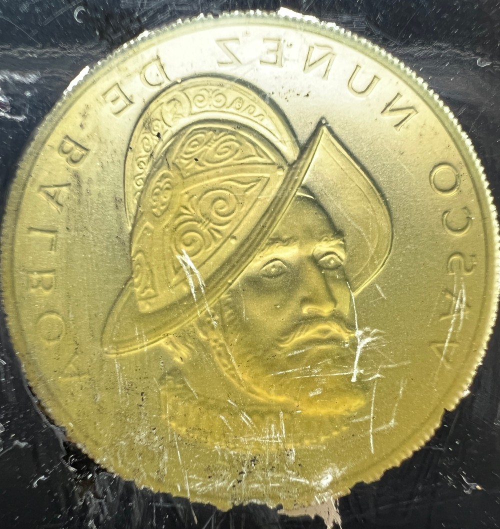 Interesting-Prototype?-Salesman-Sample?-Franklin-Mint-1975-Gold-100-Balboa